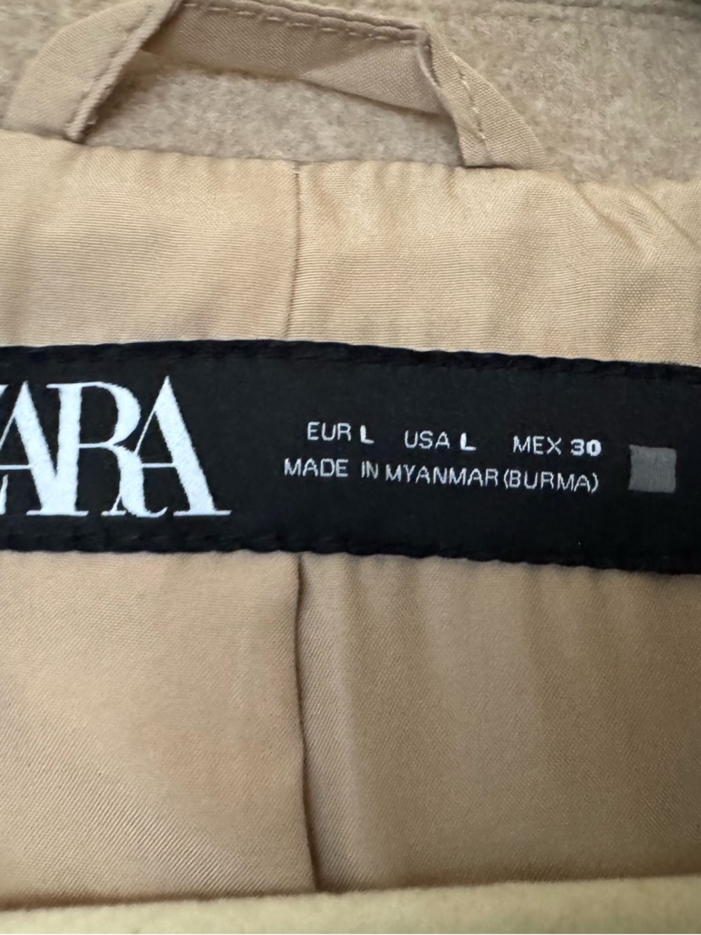 Zara Camel Single-Breasted Coat - Picture 3 of 10